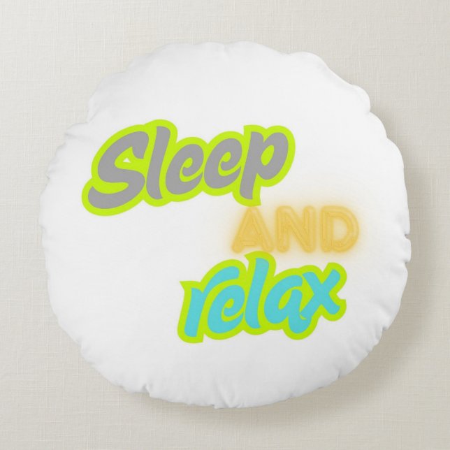 SLEEP AND RELAX ROUND CUSHION (Front)