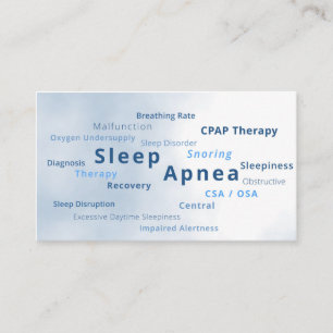 Sleep apnoea cpap machine therapy CSA OSA Business Card