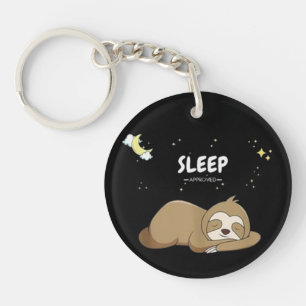 Sleep Approved Sloth - Sleeping Clothes - Sleep Key Ring