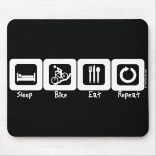 Sleep Bike Eat Repeat Mouse Pad