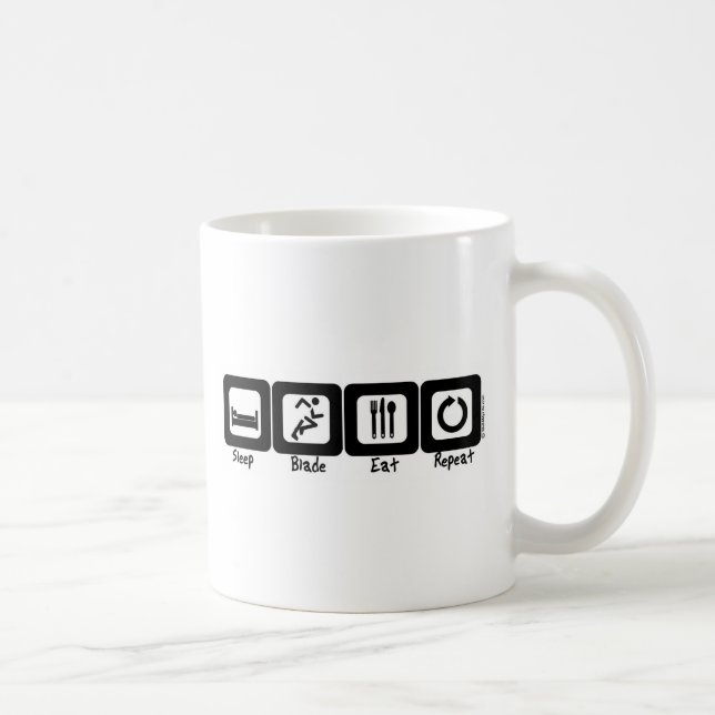 Sleep Blade Eat Repeat Coffee Mug (Right)