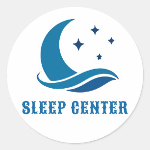 🌙 Sleep Centre Logo For Sleep Medicine Clinic 💙 Classic Round Sticker