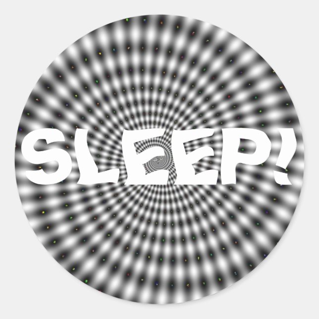 SLEEP! CLASSIC ROUND STICKER (Front)