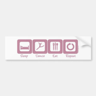 Sleep Dance Eat Repeat Bumper Sticker