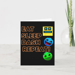 Sleep Dash Repeat Video Game Geometry Video Gamer  Card