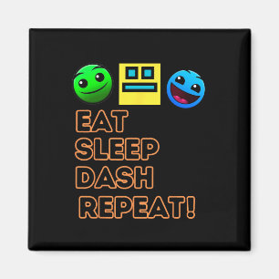 Sleep Dash Repeat Video Game Geometry Video Gamer  Magnet