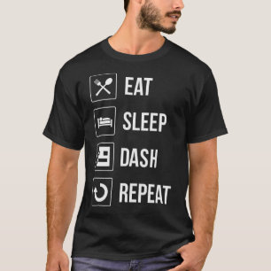 Sleep Dash Repeat Video Game Geometry Video Gamer  T-Shirt