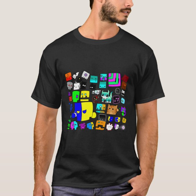 Sleep Dash Repeat Video Game Geometry Video Gamer  T-Shirt (Front)