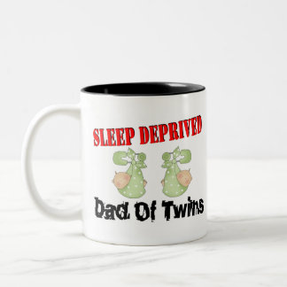 Sleep deprived dad of TWINS Two-Tone Coffee Mug