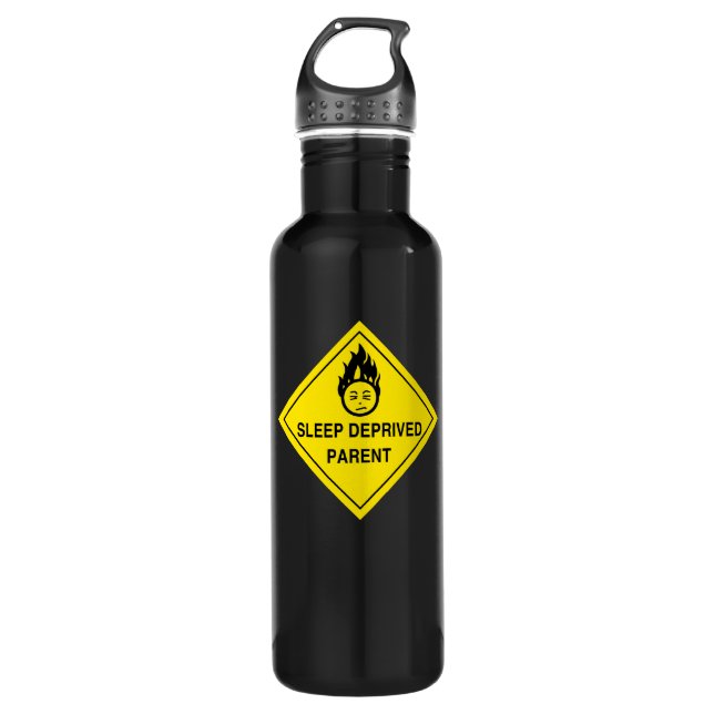 Sleep Deprived Parent 710 Ml Water Bottle (Front)