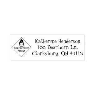 Sleep Deprived Parent Address Self-inking Stamp