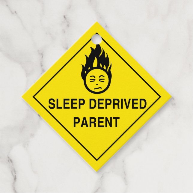 Sleep Deprived Parent Favour Tags (Front)