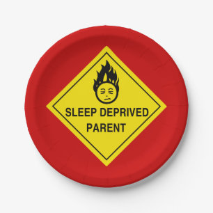 Sleep Deprived Parent Paper Plate