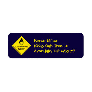 Sleep Deprived Parent Return Address Label
