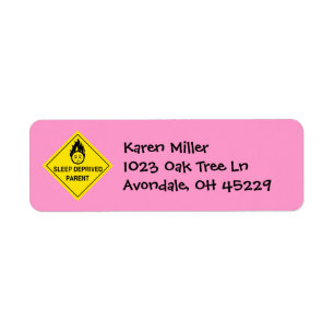 Sleep Deprived Parent Return Address Label