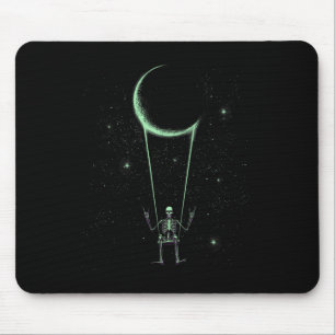 Sleep Deprived Rely Alive Funny Skeleton Halloween Mouse Pad
