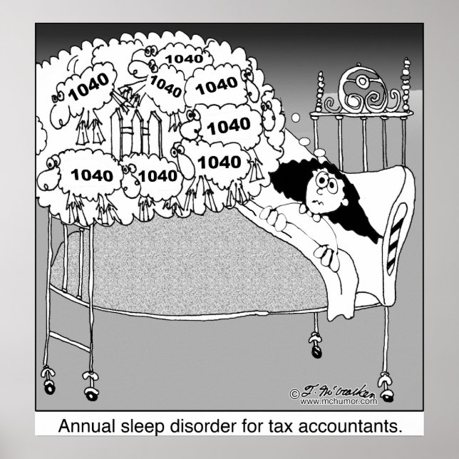 Sleep disorder for tax accountants/ poster (Front)