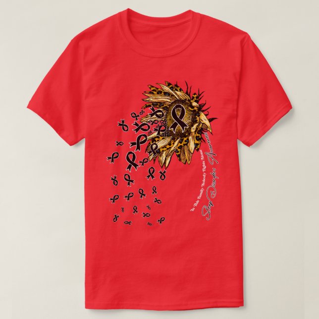 Sleep Disorders Awareness sunflower nobody fights  T-Shirt (Design Front)