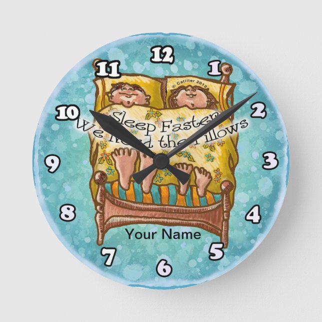 Sleep Faster  Round Clock (Front)