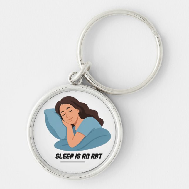 sleep is an art key ring (Front)