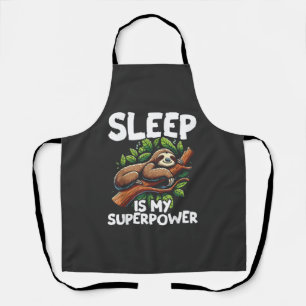 Sleep is My Superpower Sloth T-Shirt Apron
