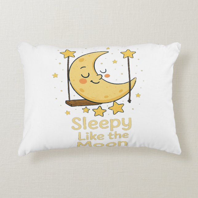 Sleep Like the Moon – Dreamy Pillow Design (Front)