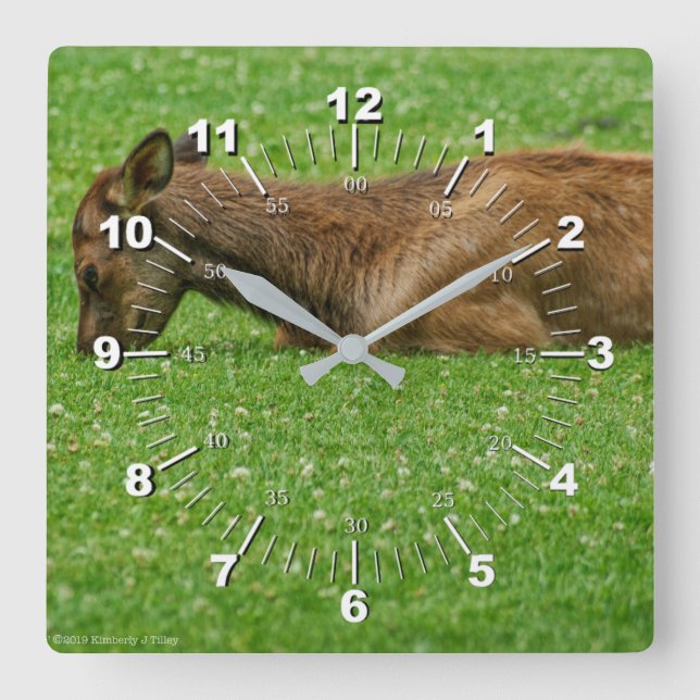 Sleep Little One Square Wall Clock (Front)