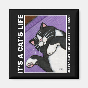 Sleep Mode v.02 - It's A Cat's Life Magnet