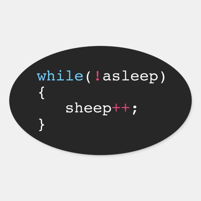 Sleep Oval Sticker (Front)