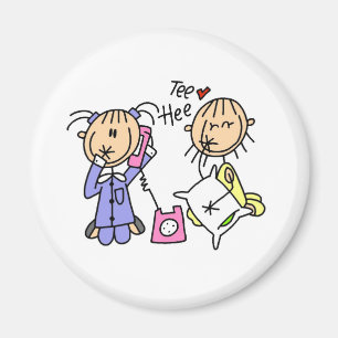 Sleep Over Girls On The Phone Magnet