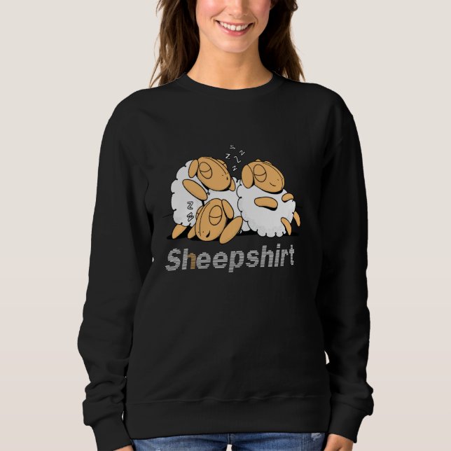 Sleep Pj Pyjamas Sheep Nightgown Night Sweatshirt (Front)
