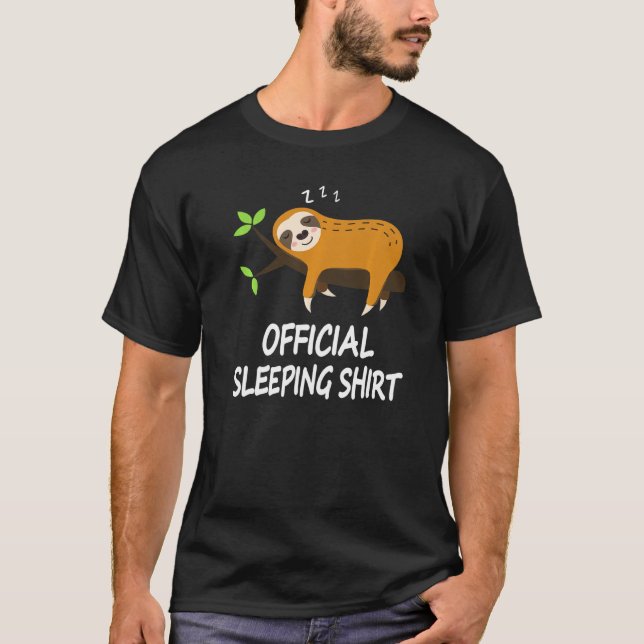 Sleep Pyjamas Nightdress Sloth Night T-Shirt (Front)