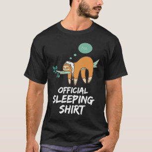 Sleep pyjamas nightgown sloth gift T-Shirt