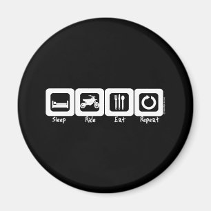 Sleep Ride Eat Repeat Magnet