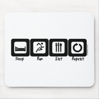 Sleep Run Eat Repeat Mouse Pad