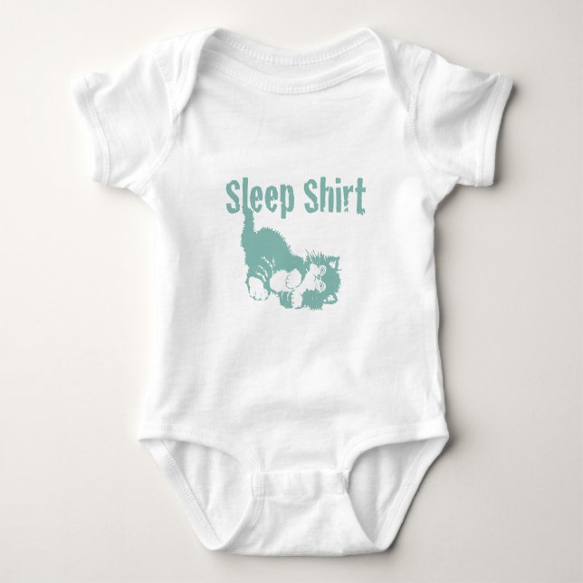 Sleep Shirt in Green (Front)