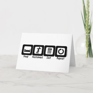 Sleep Skateboard Eat Repeat Card