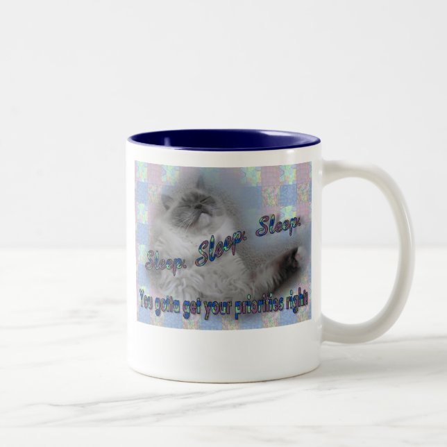 Sleep Sleep Sleep Two-Tone Coffee Mug (Right)