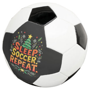 Sleep Soccer Repeat Christmas Tree Soccer Lover Ball