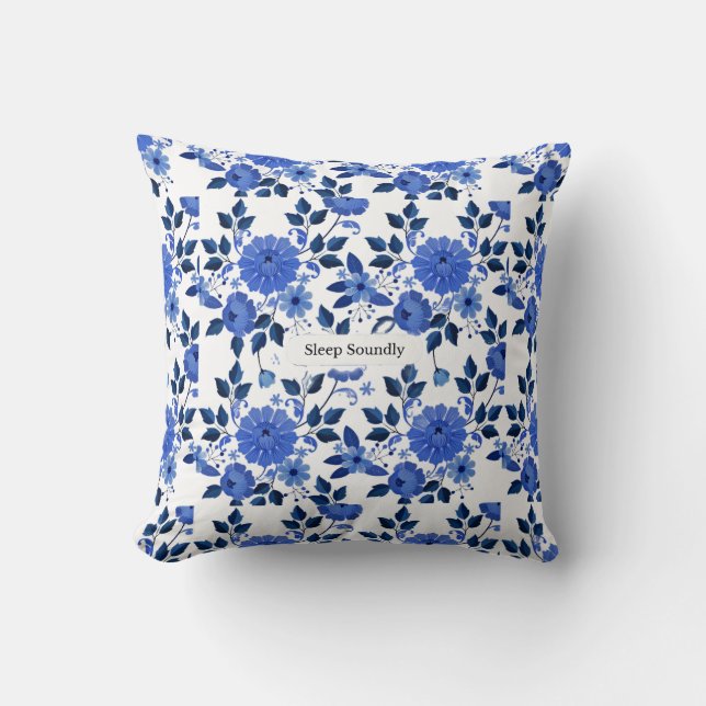 Sleep Soundly Throw Pillow (Front)