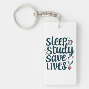 Sleep Study Save Lives Medical Design Key Ring