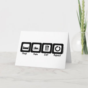 Sleep Swim Eat Repeat Card