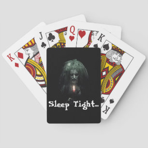 Sleep Tight... Scary Old Lady Playing Cards