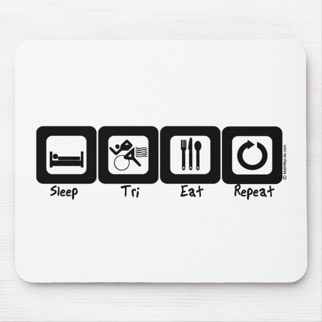 Sleep TrI Eat Repeat Mouse Pad (Front)