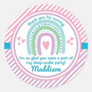 Sleep Under Half Sleep Over Rainbow Classic Round Sticker