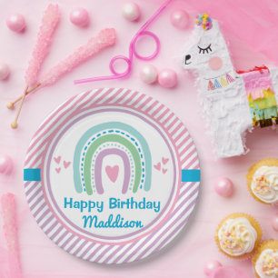 Sleep Under Half Sleep Over Rainbow Paper Plate