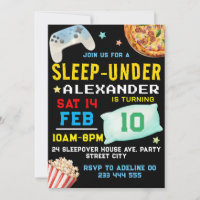 Sleep Under Sleepover Boy Late Over Gamer Birthday