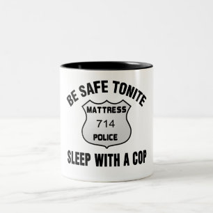 Sleep With A Cop Two-Tone Coffee Mug