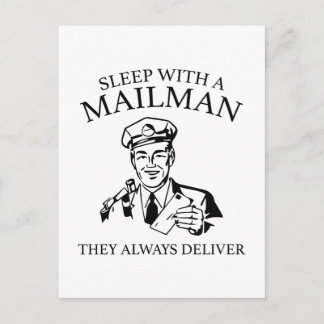 Sleep With A Mailman. They Always Deliver. Postcard