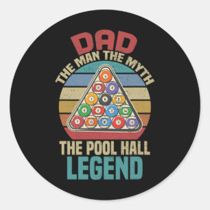 Sleep With A Pool Player Funny Billiards Rack Pool Classic Round Sticker